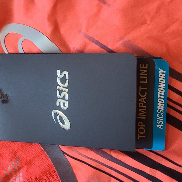 Asics New Medium Orange Moisture Wicking Exercise Tank Top - Picture 3 of 4